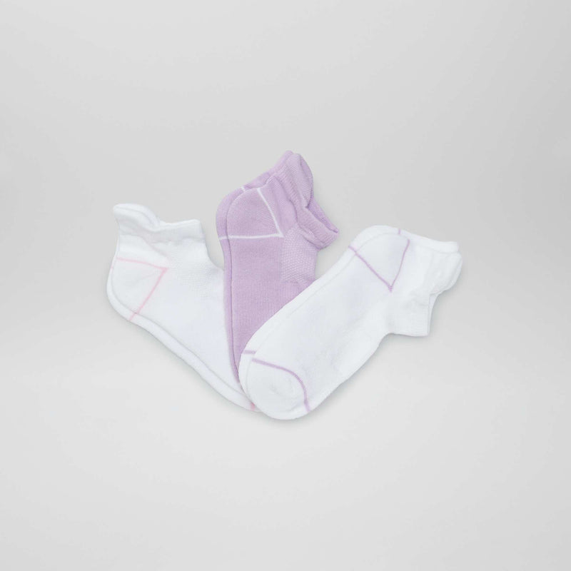 Lot de 3 chaussettes invisibles sport – Violet/blanc – Kiabi Maroc