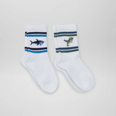Lot de chaussettes imprimé dinosaures - 2 paires