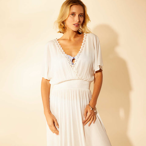 Robe de plage en maille crêpe