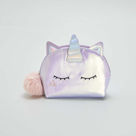 Trousse de rangement 'Licorne' irisée