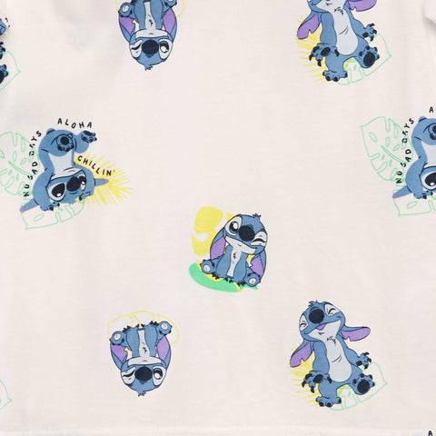 Ensemble t-shirt + short 'Stitch' - 2 pièces