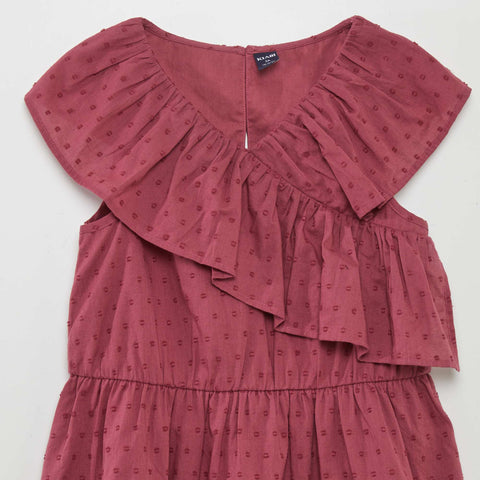Robe en coton plumetis