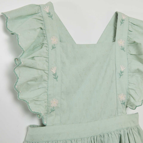 Robe tablier avec broderies