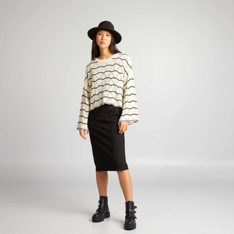 Pull en maille ajourée