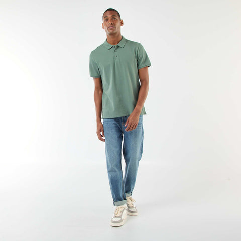 Polo en piqué de coton