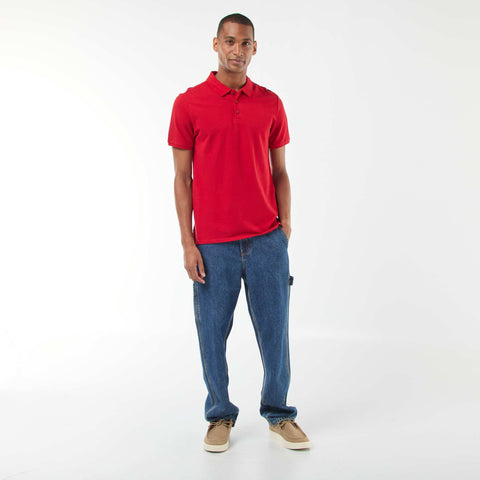 Polo en piqué de coton