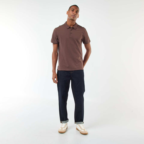 Polo en piqué de coton