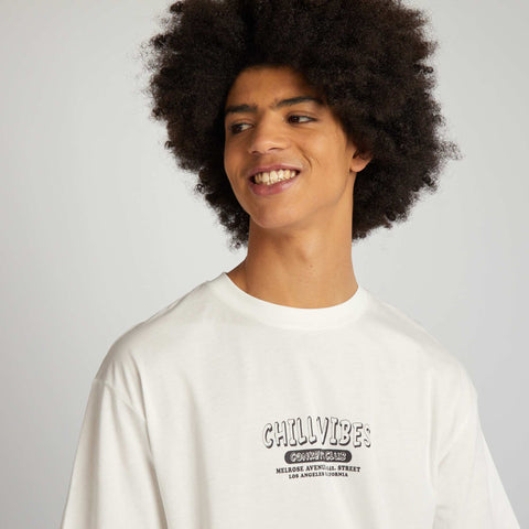 T-shirt en coton avec imprimé