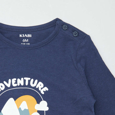 T-shirt manches longues à imprimé placé
