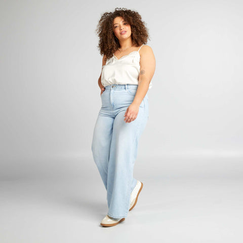 Jean wide leg à 5 poches