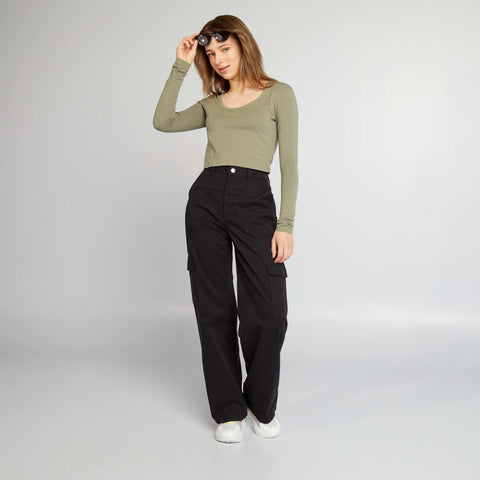 Crop-top manches longues