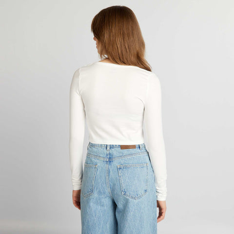 Crop-top manches longues