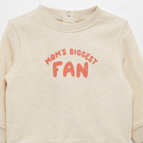 Sweat en molleton fin avec imprimé