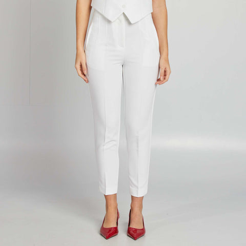 Pantalon droit taille haute