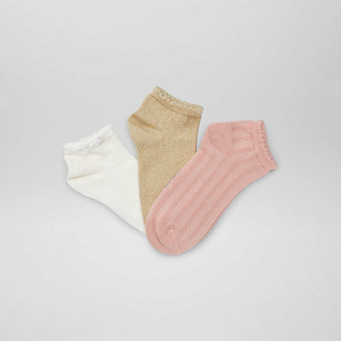 Blanc/rose/beige