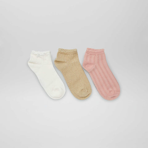 Lot de 3 chaussettes fantaisie
