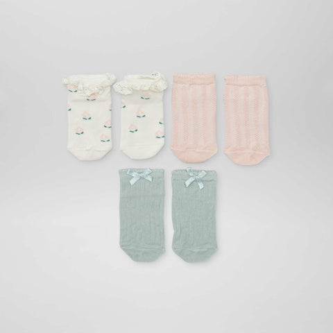 Lot de 3 paires de chaussettes fantaisies