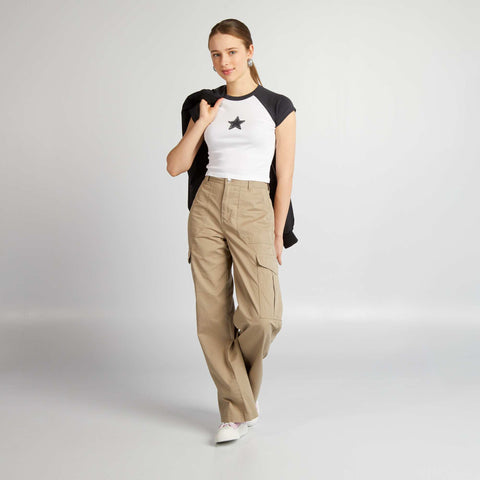 Crop top en jersey avec étoile