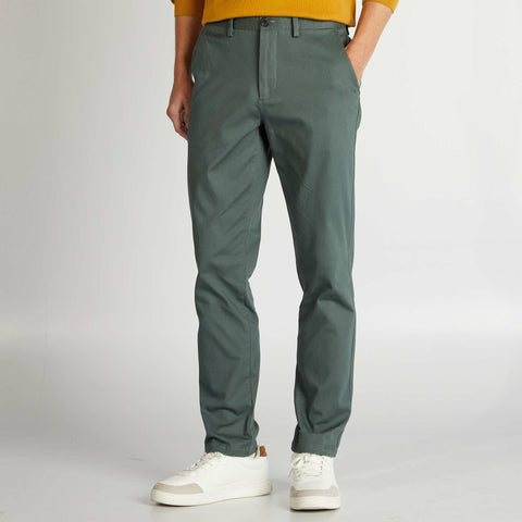 Chino en twill coupe slim