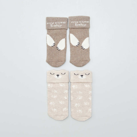 Lot de 2 paires de chaussettes naissances