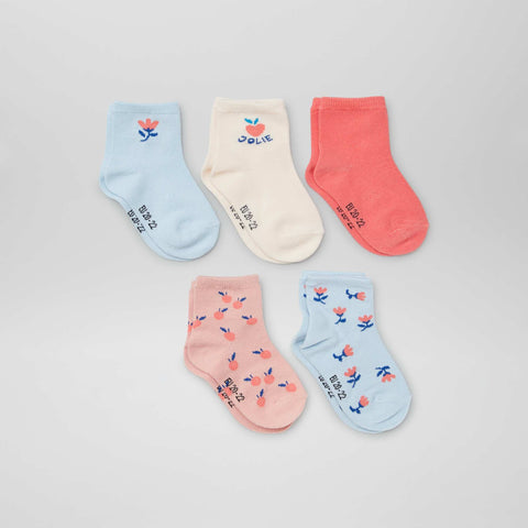 Lot de 5 paires de chaussettes en maille stretch