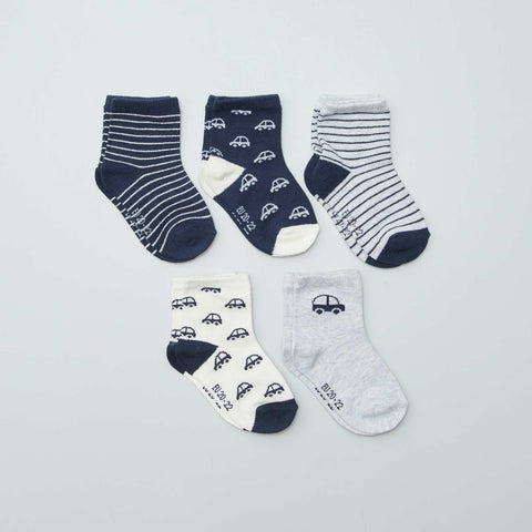 Lot de 5 paires de chaussettes en maille stretch