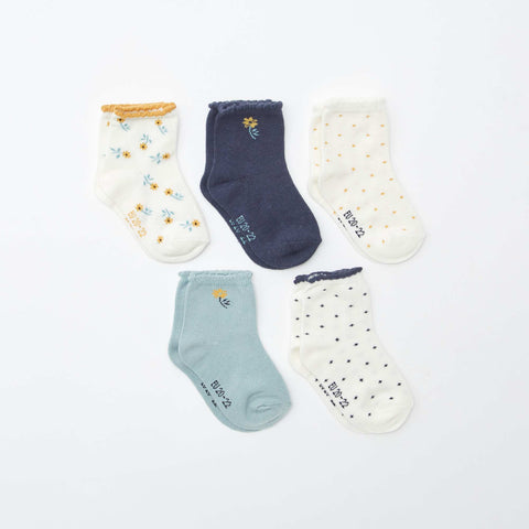 Lot de 5 paires de chaussettes en maille stretch
