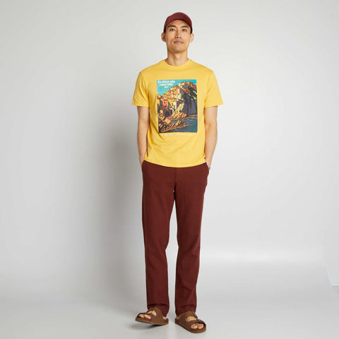 T-shirt en coton imprimé