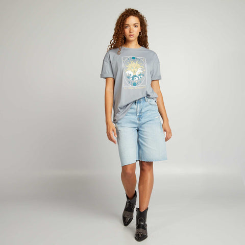 T-shirt en jersey à col rond