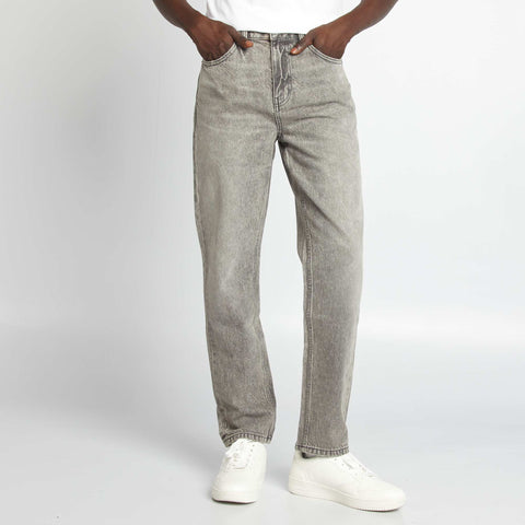 Pantalon denim straight 5 poches