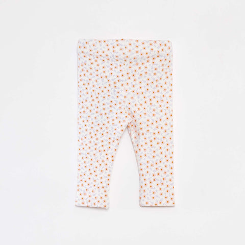 Legging côtelé avec boutons fantaisies