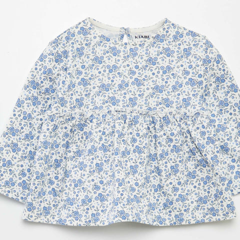 Ensemble t-shirt fleuri + legging côtelé - 2 pièces