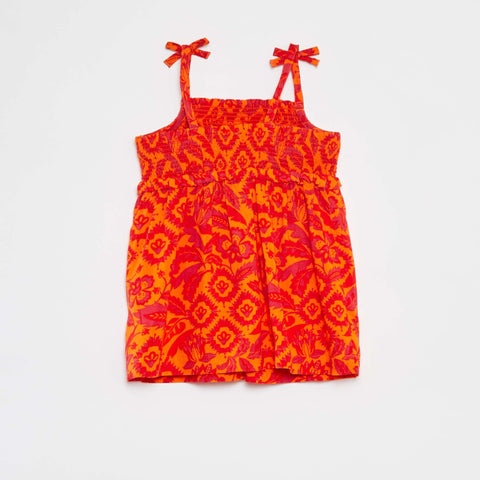 Robe à bretelles avec imprimé