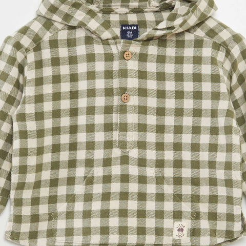Chemise en flanelle avec capuche