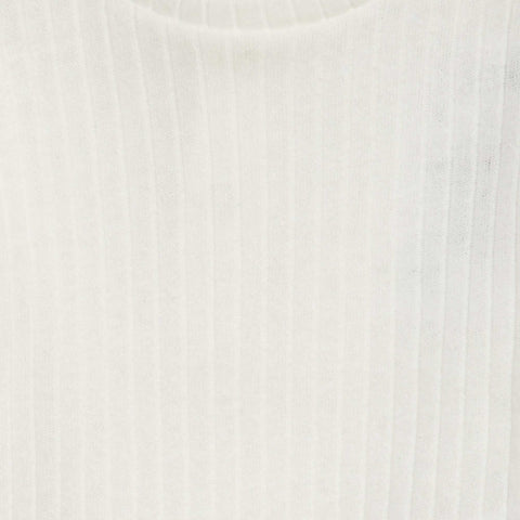 T-shirt côtelé manches longues avec volants aux emmanchures