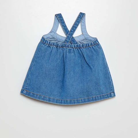 Robe en jean forme chasuble