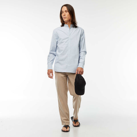 Chemise Oxford avec col mao