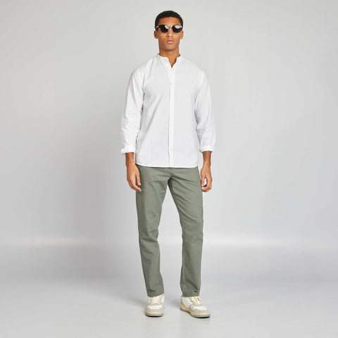 Chemise Oxford avec col mao