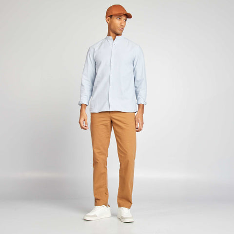 Chemise Oxford avec col mao