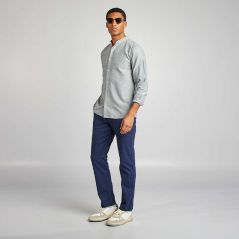 Chemise Oxford avec col mao