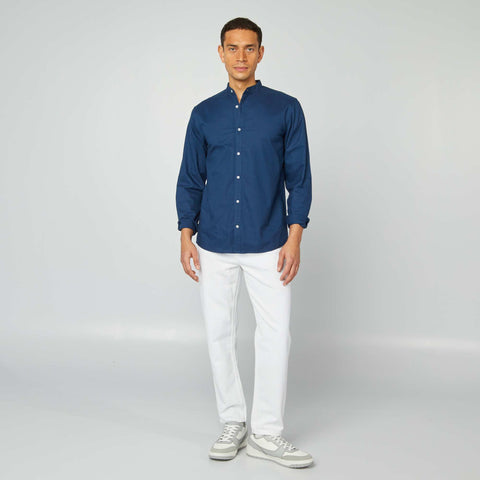 Chemise Oxford avec col mao