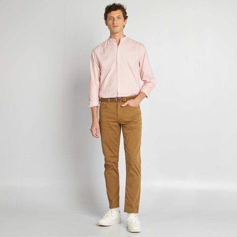 Chemise Oxford avec col mao