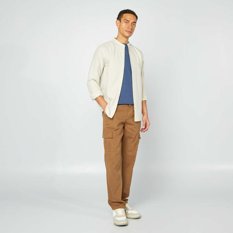 Chemise Oxford avec col mao