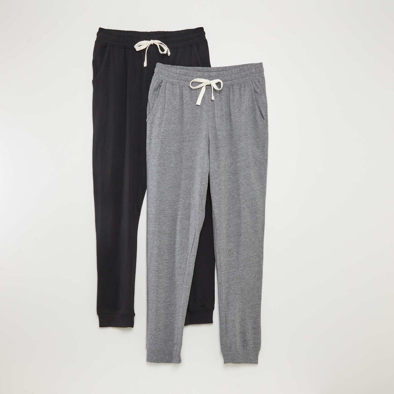 Lot de 2 pantalons de pyjama ! – Noir – Kiabi Maroc