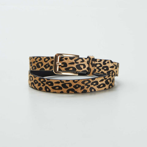 Ceinture fine imprimé léopard