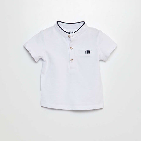 Ensemble 2 pièces t-shirt esprit polo + short en twill - 2 pièces