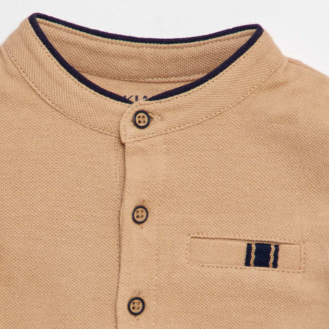 Ensemble 2 pièces t-shirt esprit polo + short en twill - 2 pièces