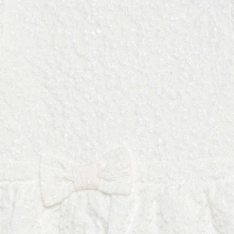 Robe en maille épaisse de cérémonie broderies 'fleurs'