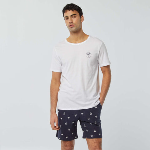 Blanc/bleu marine