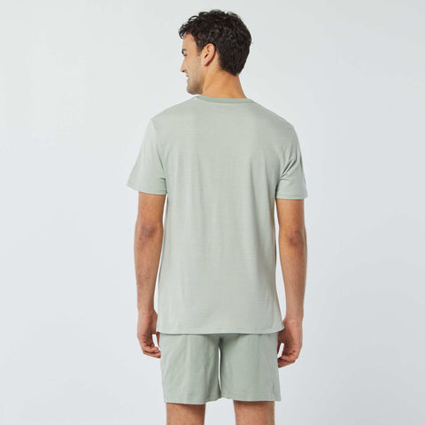 Pyjama court short + t-shirt - 2 poches